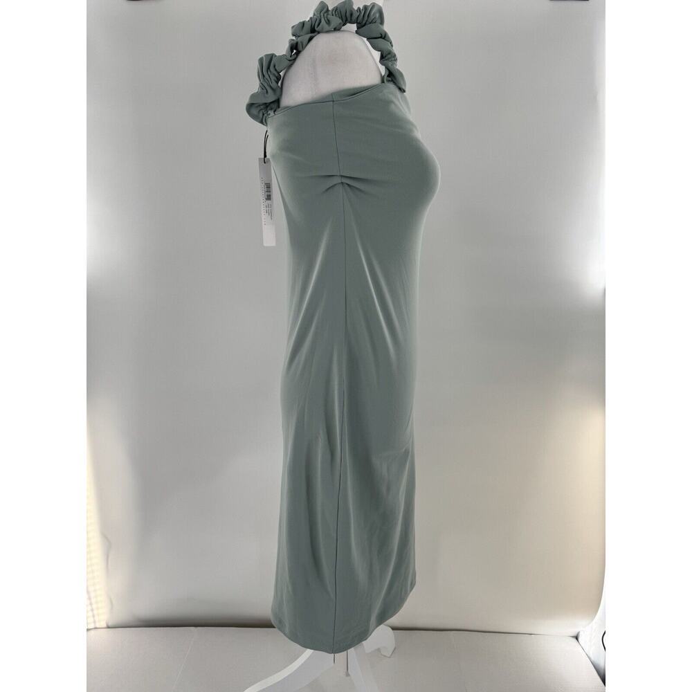 Susana Monaco Dress Sz L Ruffle Strap Green Bodycon Party Wedding Guest $125 - Picture 11 of 16